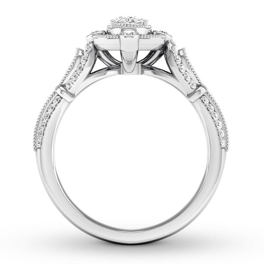 1.00 ct Oval Cut Diamond Vintage Style Engagement Ring-Evani Naomi Jewelry