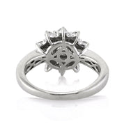 1.00 ct Round Brilliant Cut Diamond Flower Engagement Ring-Evani Naomi Jewelry