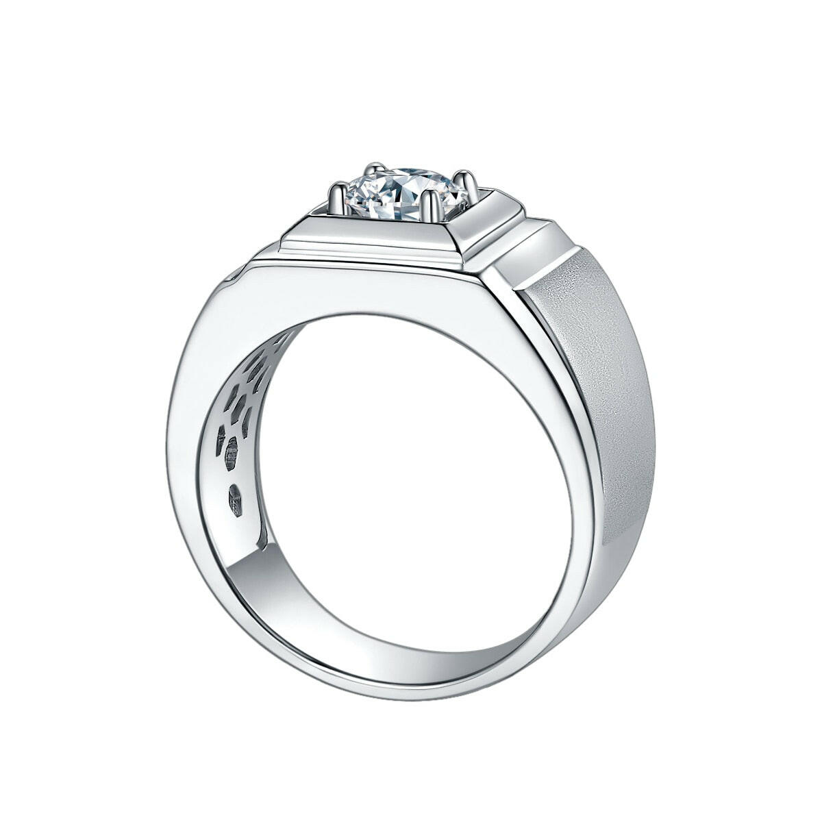 1.00 ct Round Cut Diamond Men's Wedding Ring-Evani Naomi Jewelry