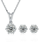 1.00 ct Round Diamond Snowflake Jewelry Set-Evani Naomi Jewelry