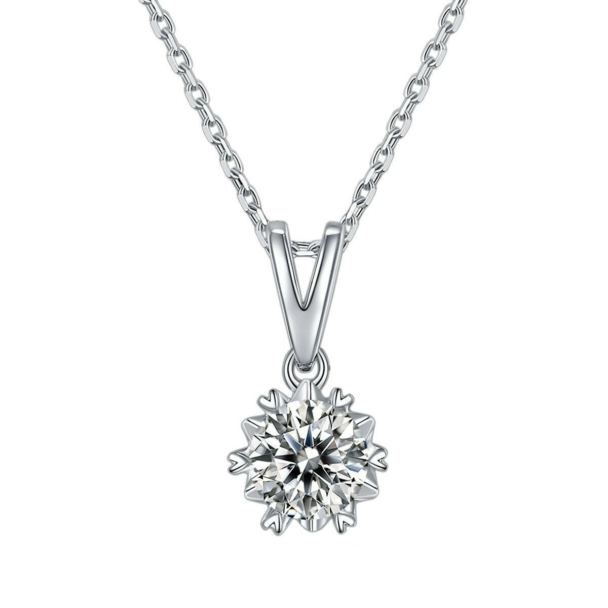 1.00 ct Round Diamond Snowflake Jewelry Set-Evani Naomi Jewelry