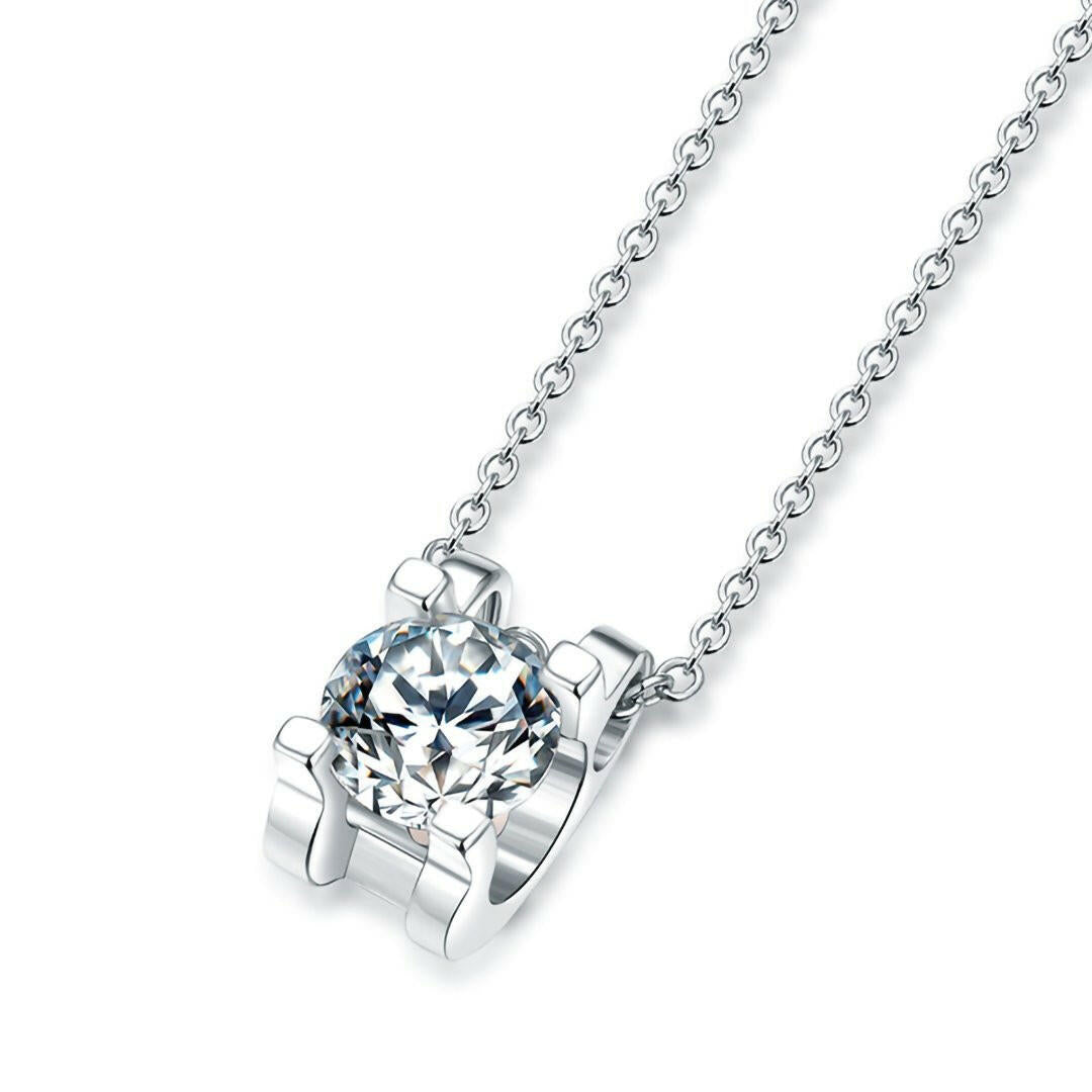 1.00 ct Round-cut 6.5mm Diamond Necklace-Evani Naomi Jewelry