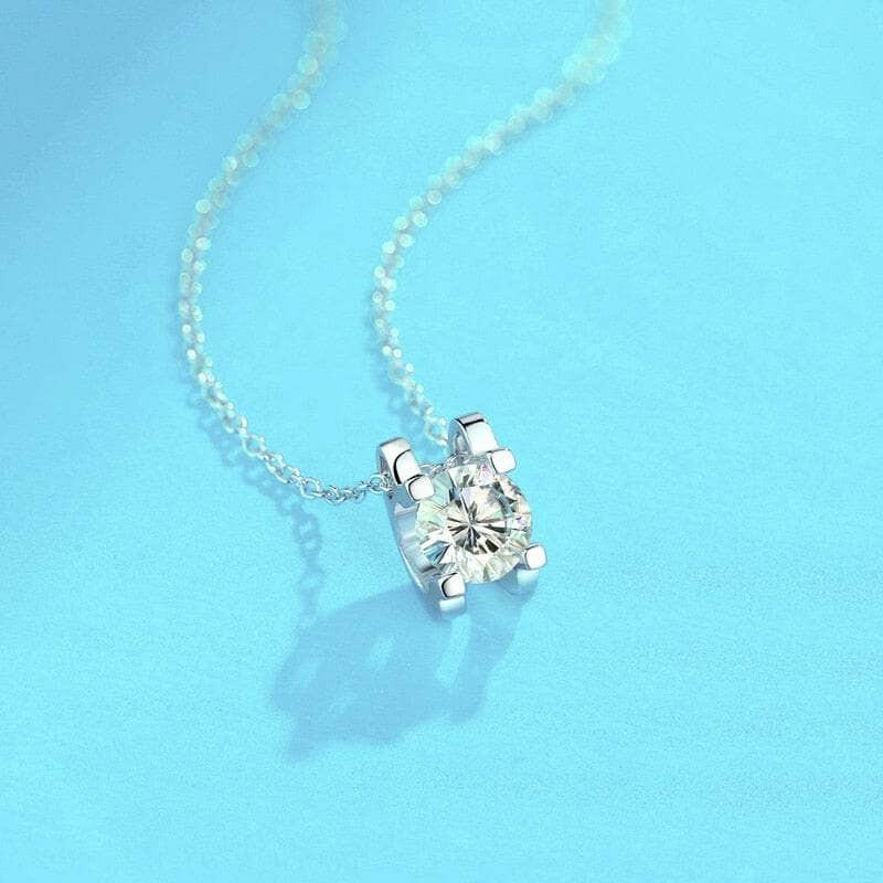 1.00 ct Round-cut 6.5mm Diamond Necklace-Evani Naomi Jewelry