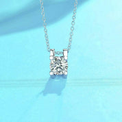 1.00 ct Round-cut 6.5mm Diamond Necklace-Evani Naomi Jewelry