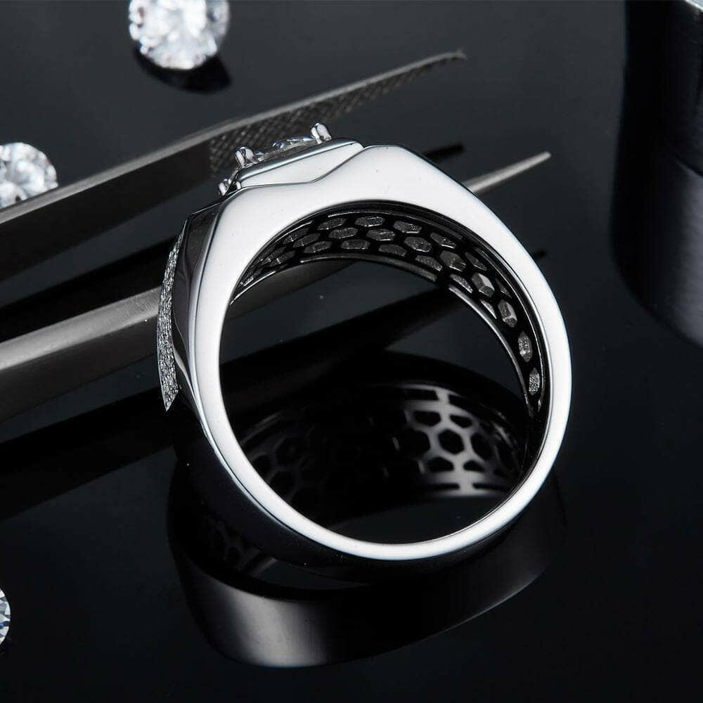 1.00 ct Round-cut Diamond Cluster Men's Rings-Evani Naomi Jewelry