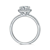 1.00 ct Round-cut Diamond Halo Engagement Ring-Evani Naomi Jewelry