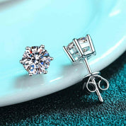 1.00 ct Round-cut Diamond Stud Earrings-Evani Naomi Jewelry