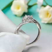 1.0ct Diamond Vortex Shaped Platinum Engagement Ring-Evani Naomi Jewelry