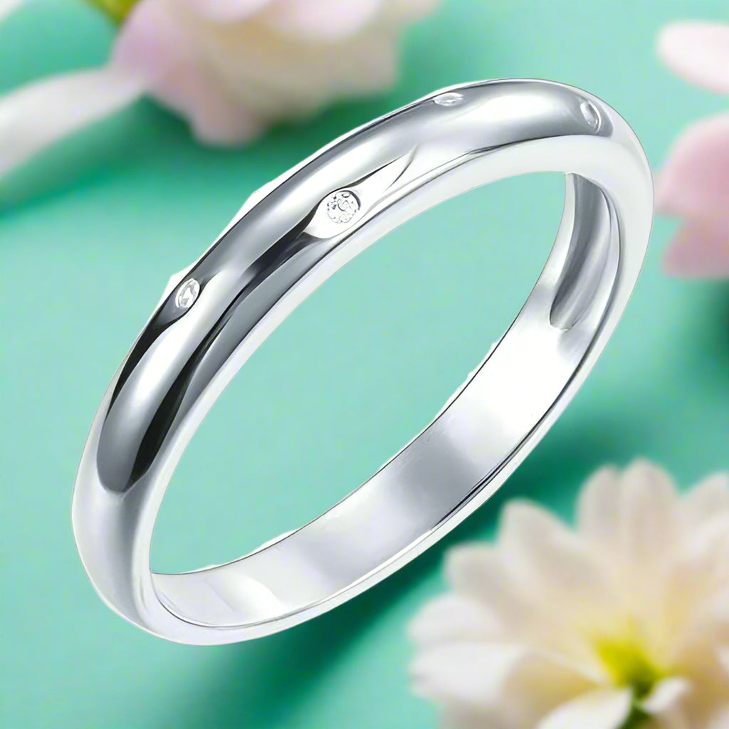 1.0mm Diamonds Classic Wedding Band-Evani Naomi Jewelry