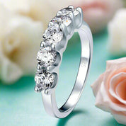 1.25 ct Five Pieces Diamond Wedding Band-Evani Naomi Jewelry