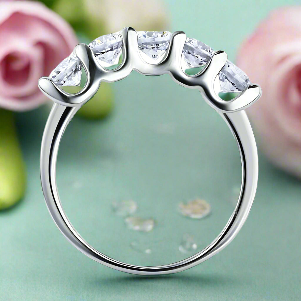 1.25 ct Five Pieces Diamond Wedding Band-Evani Naomi Jewelry