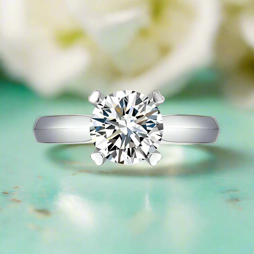 1.50 ct Heart Prong Diamond Engagement Ring-Evani Naomi Jewelry