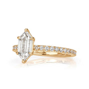1.50 ct Hexagon Cut Diamond 14k Yellow Gold Engagement Ring-Evani Naomi Jewelry