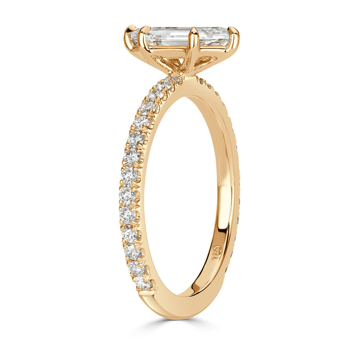 1.50 ct Hexagon Cut Diamond 14k Yellow Gold Engagement Ring-Evani Naomi Jewelry