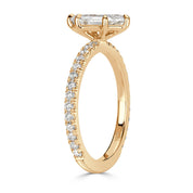 1.50 ct Hexagon Cut Diamond 14k Yellow Gold Engagement Ring-Evani Naomi Jewelry