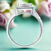 1.50 ct Princess-cut Diamond Halo Engagement Ring-Evani Naomi Jewelry