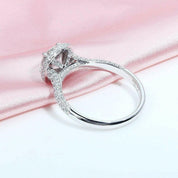 1.5ct 7mm Cushion Cut Diamond Halo Engagement Ring-Evani Naomi Jewelry