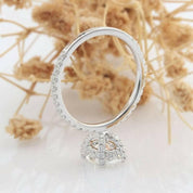 1.5ct Oval Cut Diamond Halo 14K Engagement Ring-Evani Naomi Jewelry