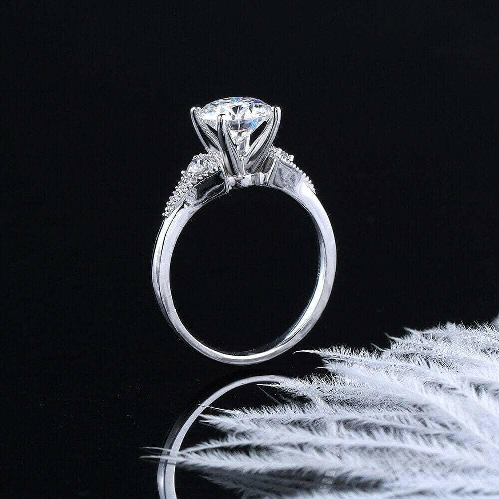 1.5ct Round Cut Diamond Engagement Ring-Evani Naomi Jewelry