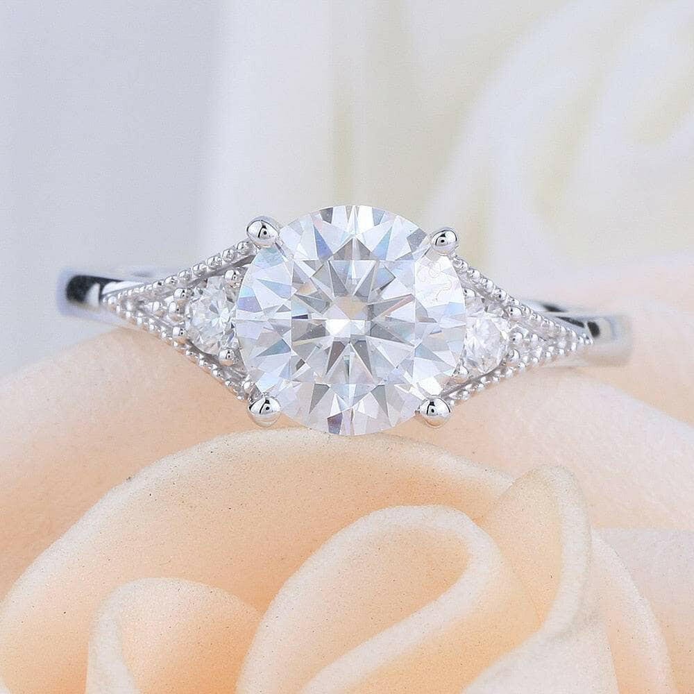 1.5ct Round Cut Diamond Engagement Ring-Evani Naomi Jewelry