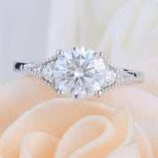 1.5ct Round Cut Diamond Engagement Ring-Evani Naomi Jewelry
