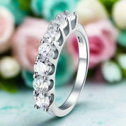 1.75 ct Seven Pieces Round Diamond Wedding Band-Evani Naomi Jewelry