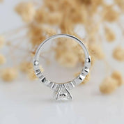 1ct 14K White Gold Antique Milgrain Diamond Engagement Ring-Evani Naomi Jewelry