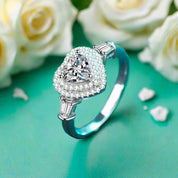 1ct Heart Cut Diamond Engagement Ring-Evani Naomi Jewelry