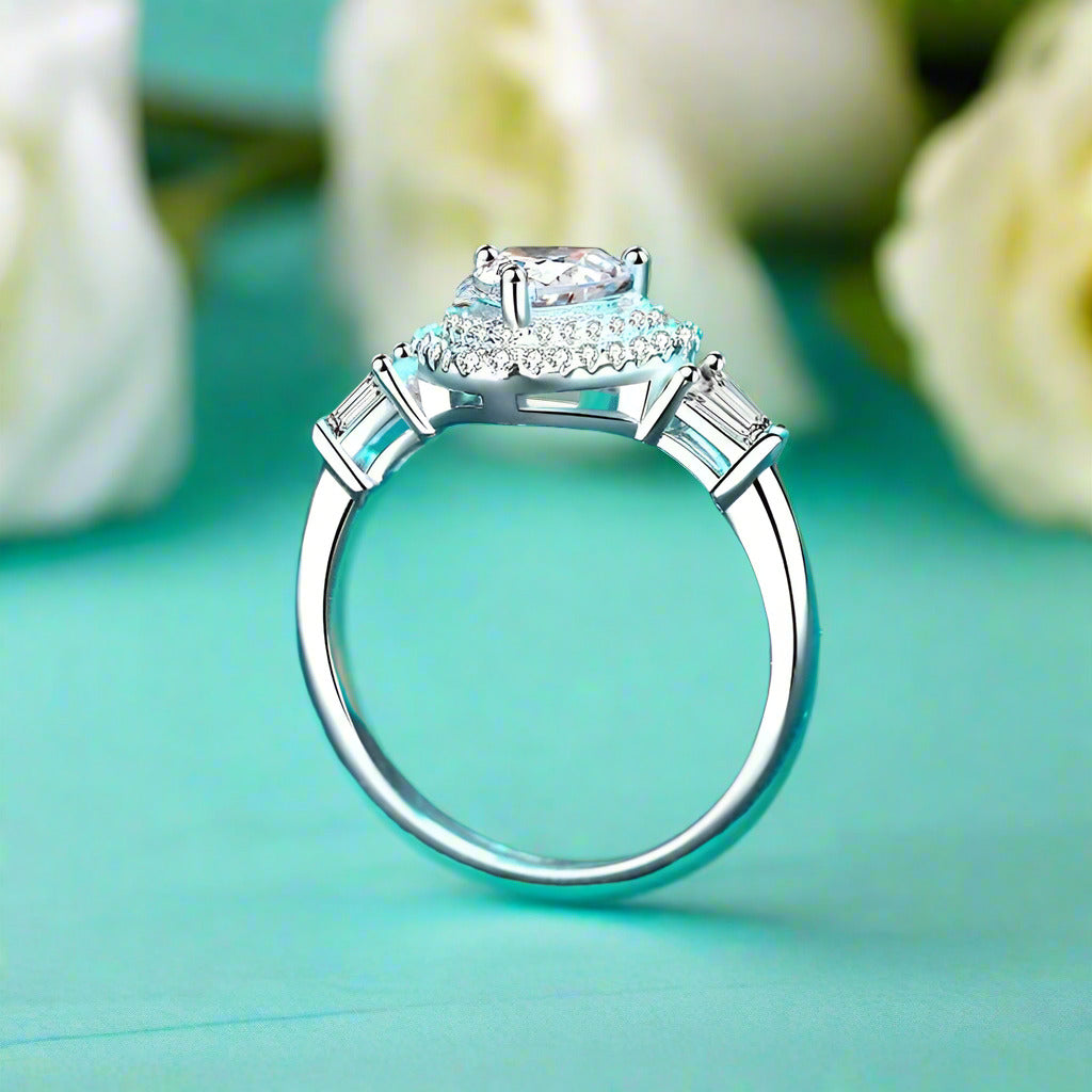 1ct Heart Cut Diamond Engagement Ring-Evani Naomi Jewelry