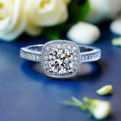 1ct Round Cut Diamond Solitaire Wedding Ring-Evani Naomi Jewelry
