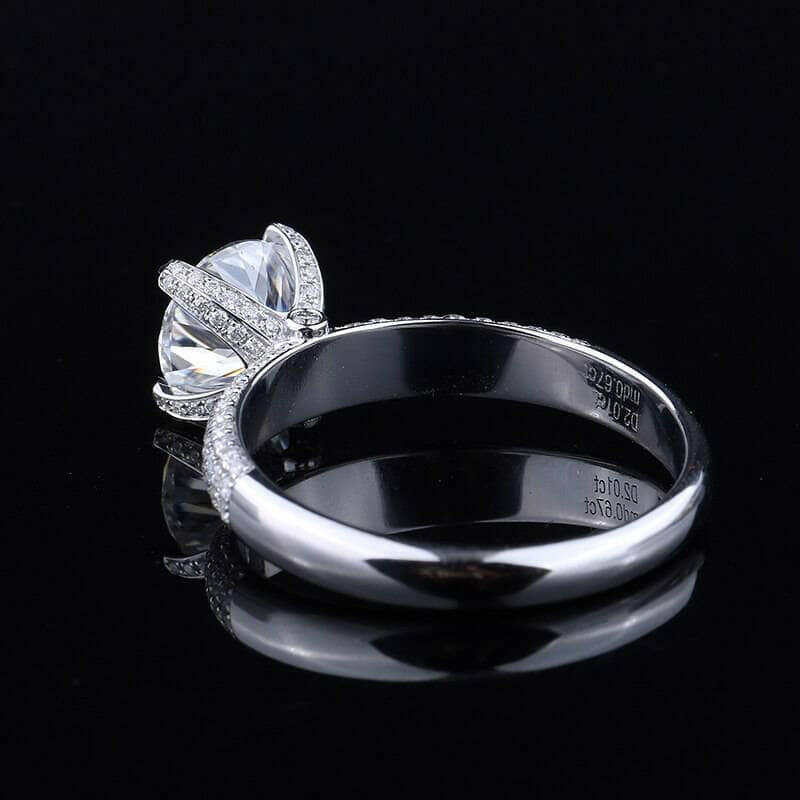 1ct VVS1 Round Cut Diamond Engagement Ring-Evani Naomi Jewelry
