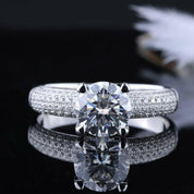 1ct VVS1 Round Cut Diamond Engagement Ring-Evani Naomi Jewelry
