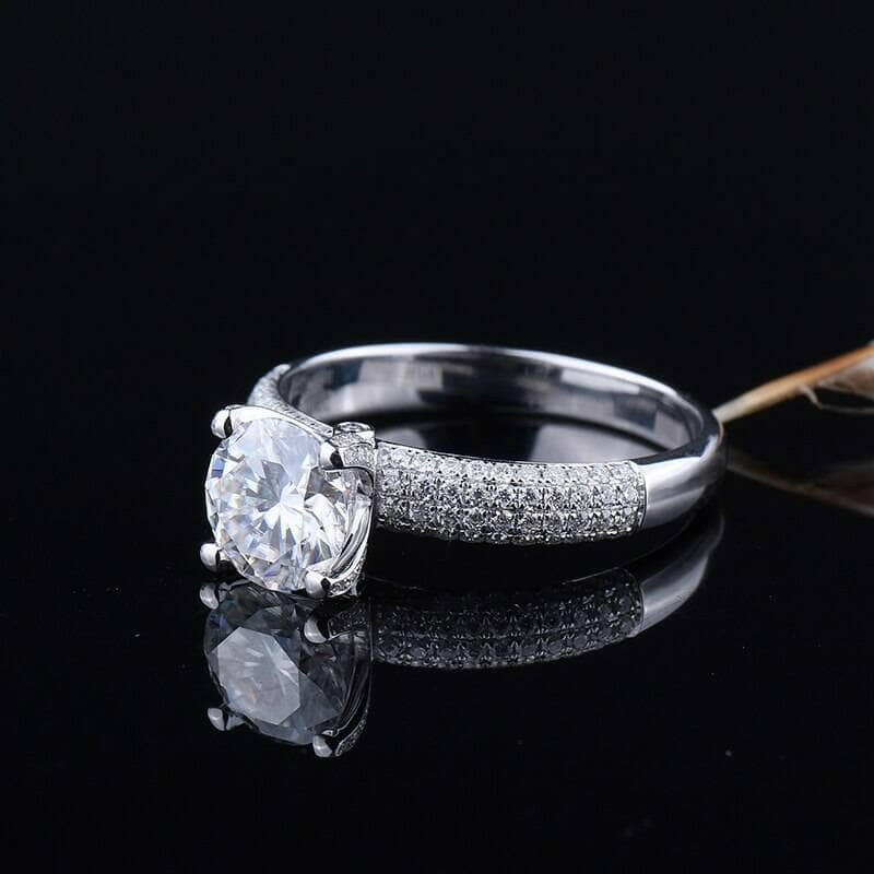1ct VVS1 Round Cut Diamond Engagement Ring-Evani Naomi Jewelry