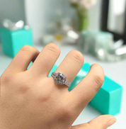 2.0 Carat Round Cut Diamond Split Shank Engagement Ring-Evani Naomi Jewelry