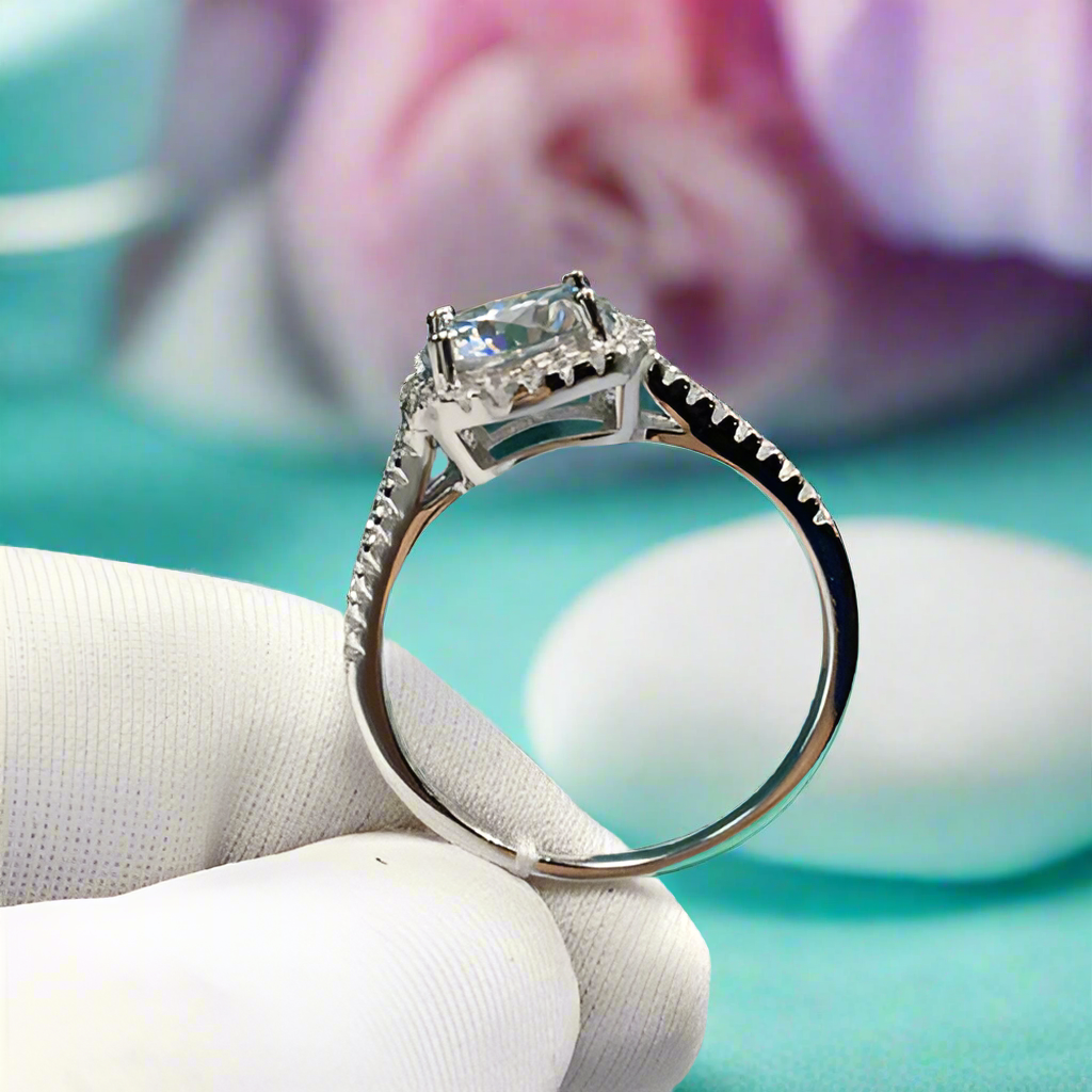 2.0 Carat Round Cut Diamond Split Shank Engagement Ring-Evani Naomi Jewelry