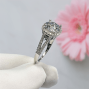 2.0 Carat Round Cut Diamond Split Shank Engagement Ring-Evani Naomi Jewelry