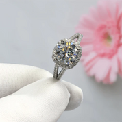 2.0 Carat Round Cut Diamond Split Shank Engagement Ring-Evani Naomi Jewelry