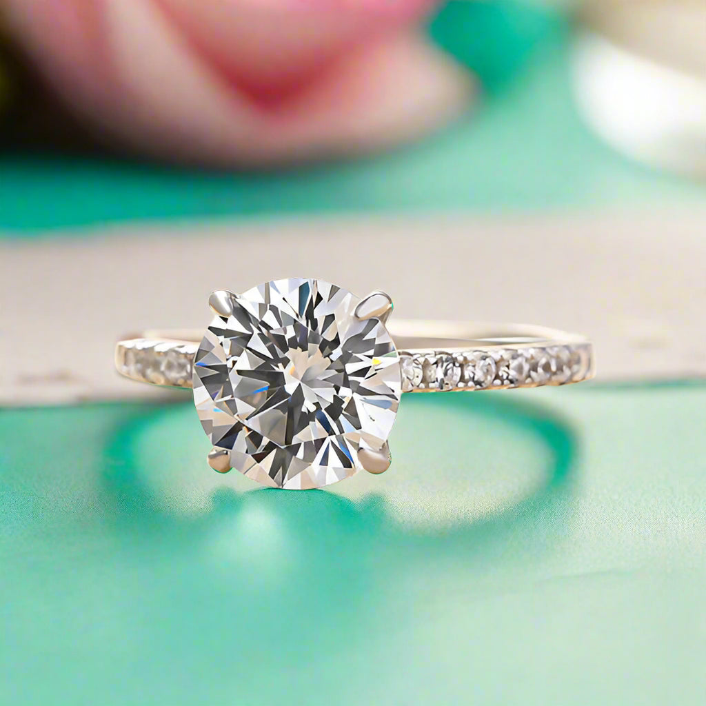 2.0 Ct Classic Round Cut Engagement Ring-Evani Naomi Jewelry