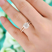 2.0 Ct Cushion Cut Diamond Bridal Ring Set-Evani Naomi Jewelry