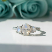 2.0 Ct Oval Cut Three Stone Diamond Engagement Ring-Evani Naomi Jewelry