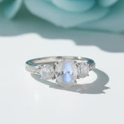 2.0 Ct Oval Cut Three Stone Diamond Engagement Ring-Evani Naomi Jewelry