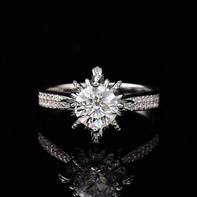 2.0 Ct Round Cut White Gold Diamond Ring-Evani Naomi Jewelry