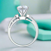 2.0 Ct Round Cut White Gold Engagement Ring-Evani Naomi Jewelry