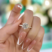 2.0 ct Round Cut Diamond White Gold Engagement Ring-Evani Naomi Jewelry