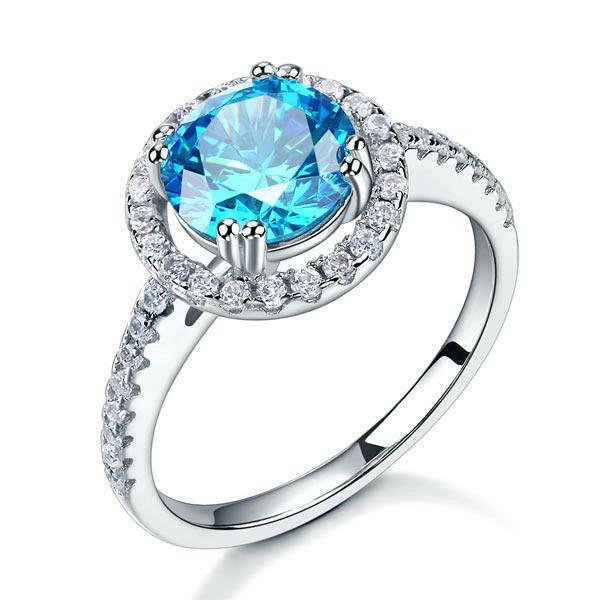 2.00 ct Round-cut Diamond Halo Ring-Evani Naomi Jewelry