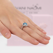 2.00 ct Round-cut Diamond Halo Ring-Evani Naomi Jewelry