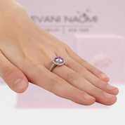 2.00 ct Round-cut Diamond Halo Ring-Evani Naomi Jewelry