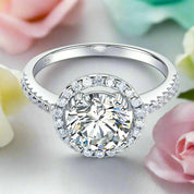 2.00 ct Round-cut Diamond Halo Ring-Evani Naomi Jewelry