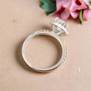 2.2 Ct Pear Cut Halo Diamond Engagement Ring-Evani Naomi Jewelry