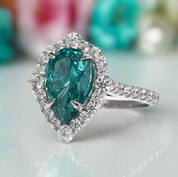 2.2 ct Halo Pear Cut Diamond Engagement Ring-Evani Naomi Jewelry
